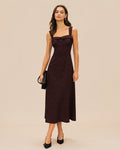 Marielle | Damen Midikleid – Bordeaux