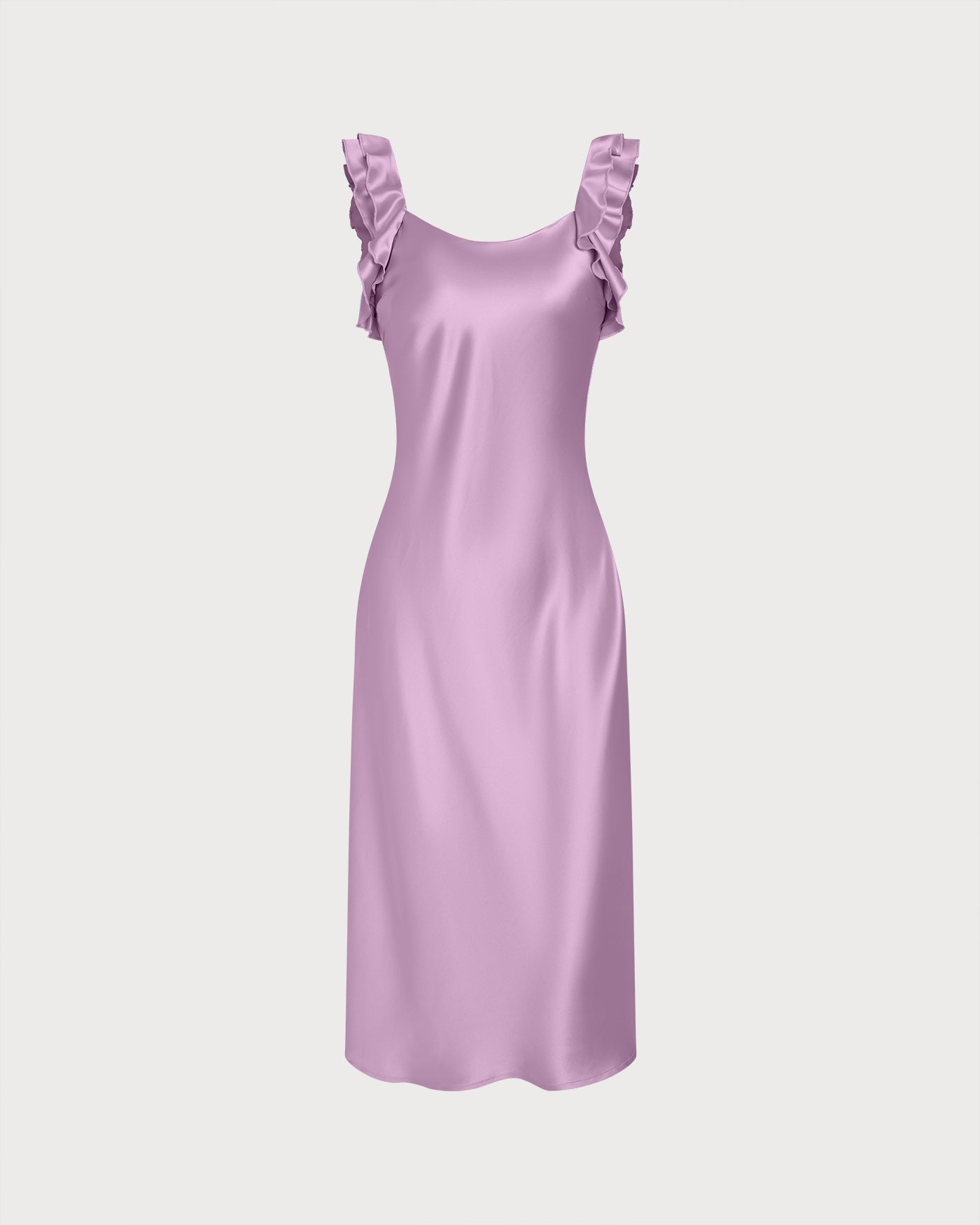 Alessa | Damen Midikleid mit Volants – Violett