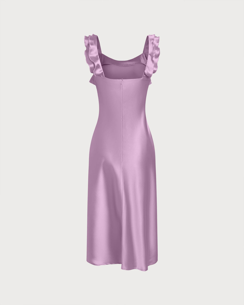 Alessa | Damen Midikleid mit Volants – Violett