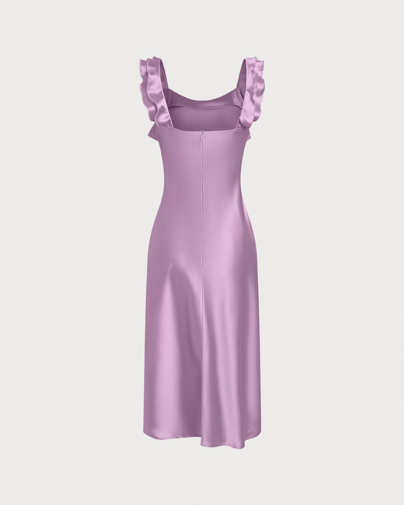 Alessa | Damen Midikleid mit Volants – Violett