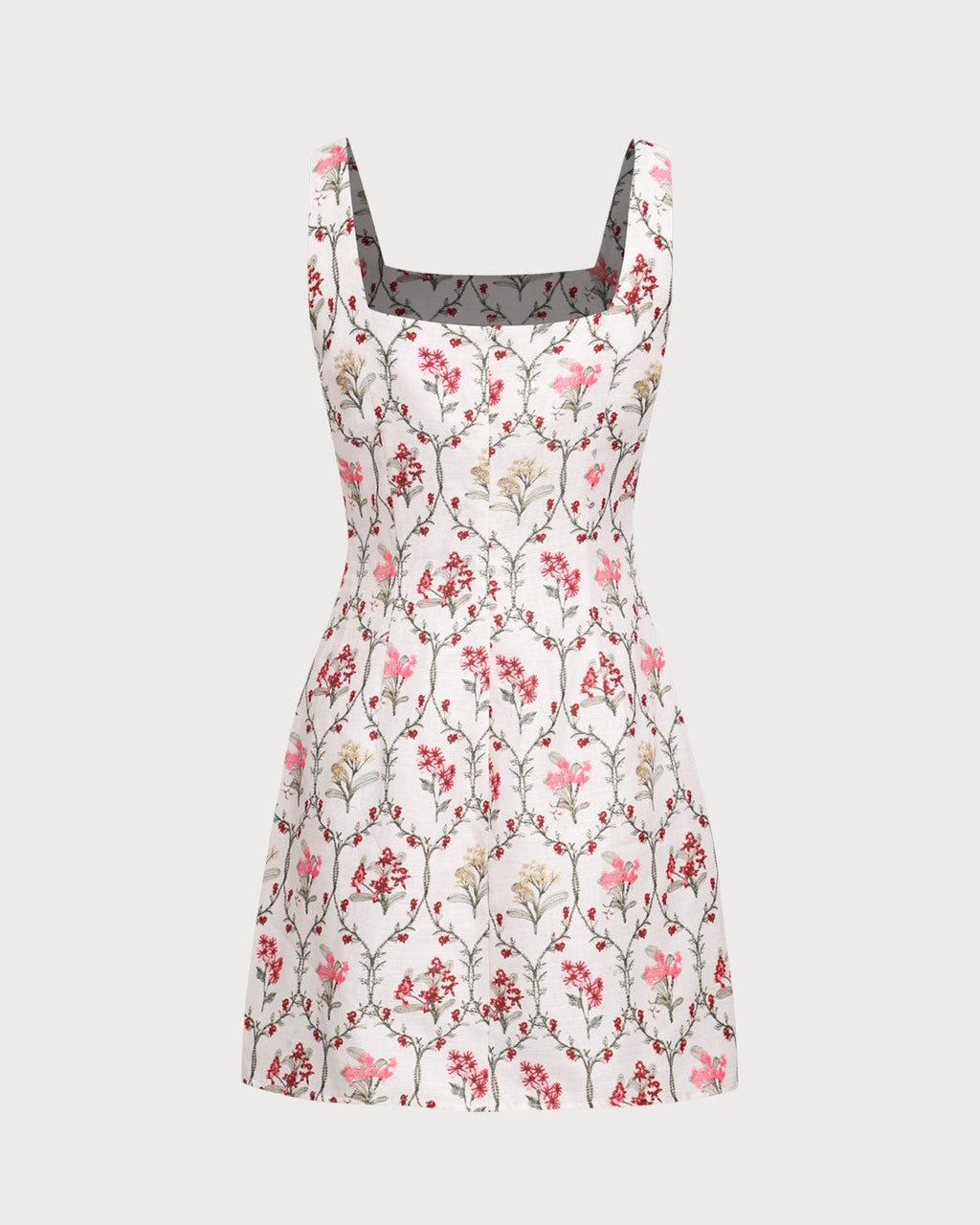 Juliette | Damen Floral-Minikleid mit Karree-Ausschnitt