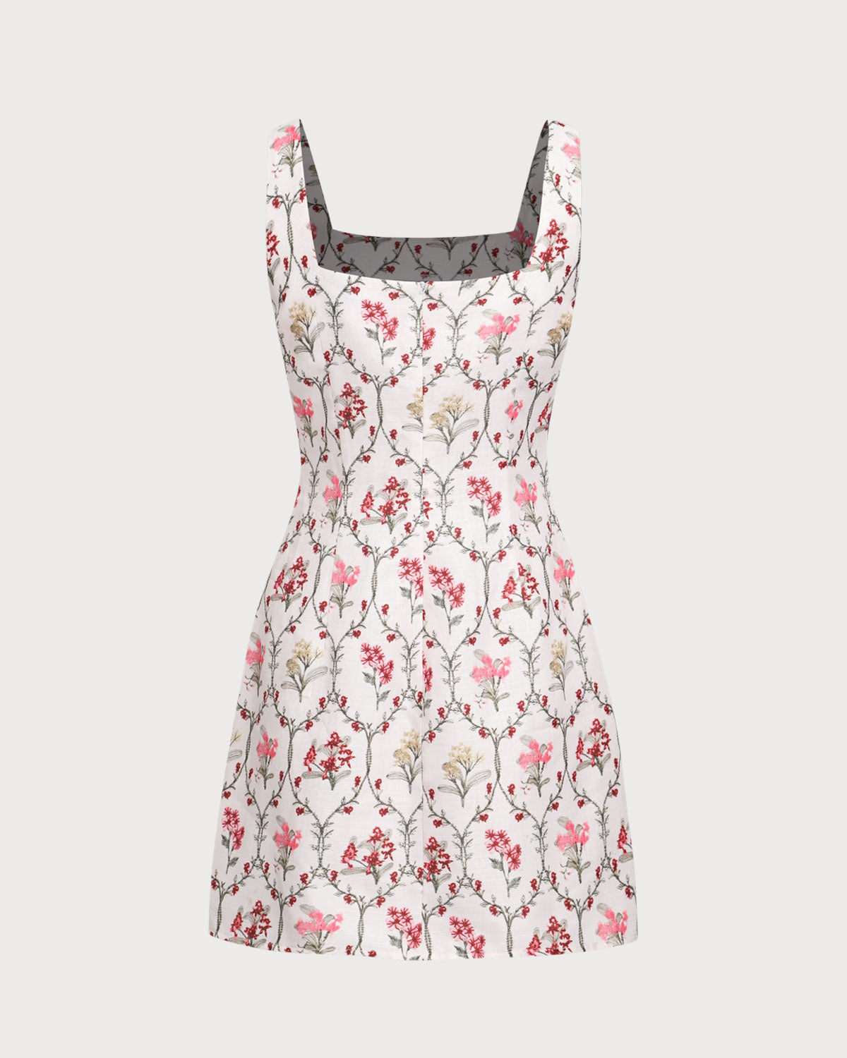 Juliette | Damen Floral-Minikleid mit Karree-Ausschnitt
