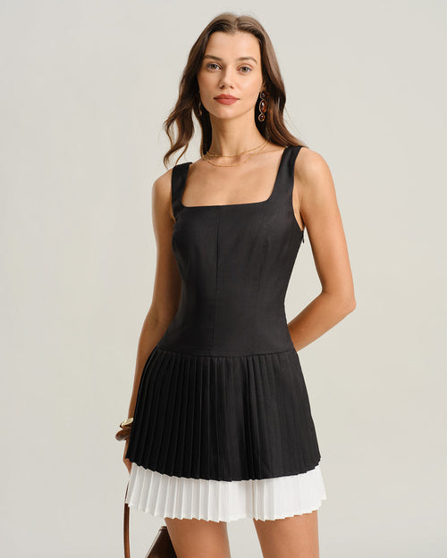 Anaïs | Damen Minikleid in A-Linie – Schwarz