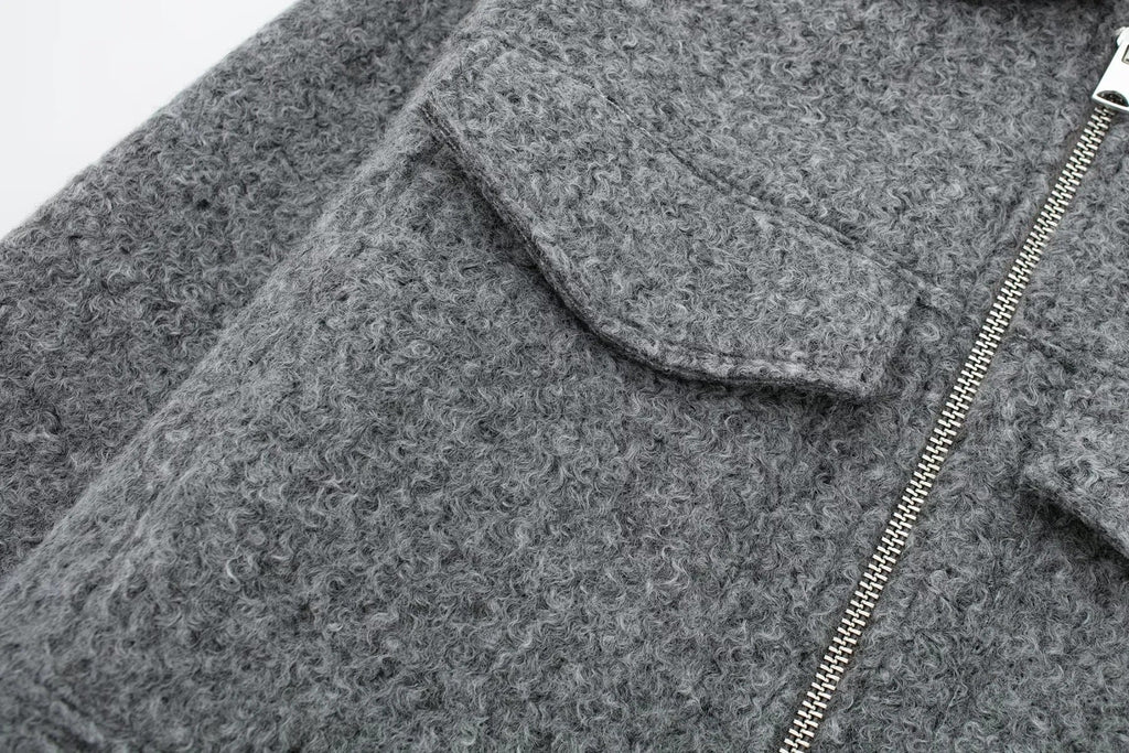 Woulrés Wollen Bomber Jacke - Velnoir™