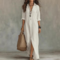 Xandra | Damen Maxi Hemdblusenkleid